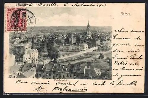 AK Aachen, Totalansicht, Panorama der Stadt