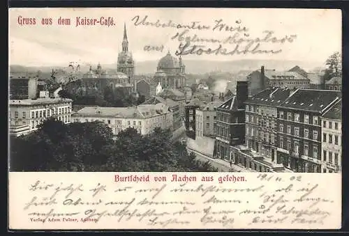 AK Aachen, Burtscheid von Aachen aus gesehen