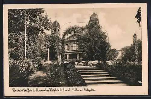 AK Pforzheim, Gasthaus Saalbau mit Stadtgarten