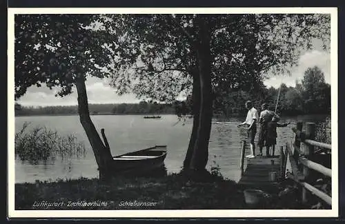 AK Zechlinerhütte, Angler am Schlabornsee