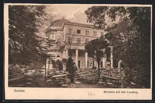 AK Aachen, Gaststätte Belvedere auf dem Lousberg