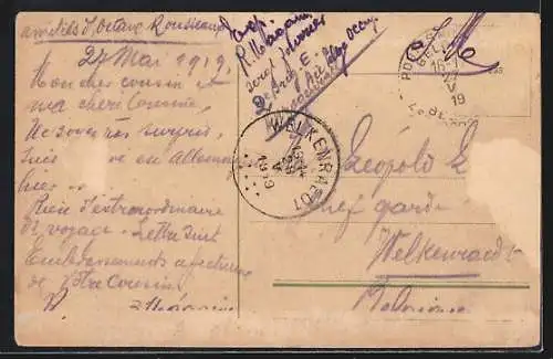 AK Aachen, Kaiser Wilhelm-Denkmal mit Theaterplatz