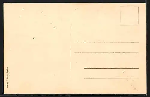 AK Aachen, Totalansicht Münster / Dom 1850