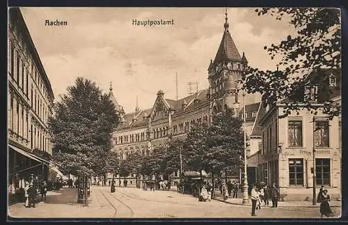 AK Aachen, am Hauptpostamt