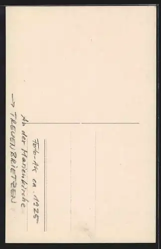 Foto-AK Treuenbrietzen, An der Marienkirche, Strassenpartie, ca. 1925