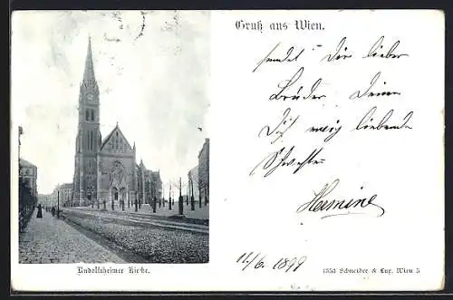 AK Wien, Platz vor der Rudolfsheimer Kirche