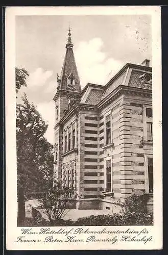 AK Wien, Hütteldorf, Rekonvaleszentenheim für Frauen v. Roten Kreuz, Rosental
