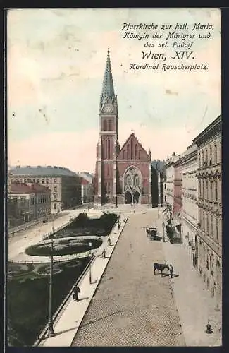 AK Wien, Pfarrkirche zur heil. Maria, Kardinal Rauscherplatz