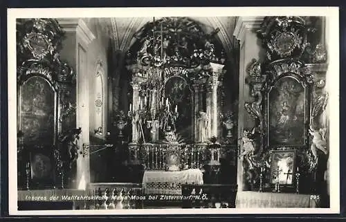 AK Zistersdorf /N. Ö., Inneres der Wallfahrtskirche Maria Moos