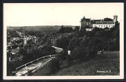 AK Matzen, Ortspartie mit Burg