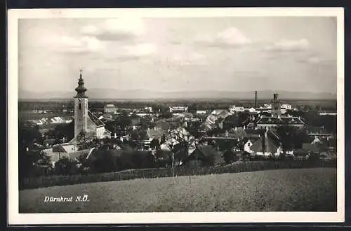 AK Dürnkrut /N.-Ö., Teilansicht mit Kirche