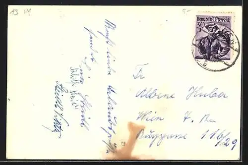 AK Suben am Inn, Ortsansicht von einer Wiese aus