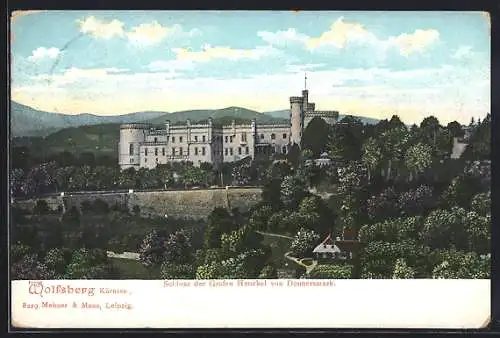 AK Wolfsberg /Kärnten, Gräfl. Henckel von Donnersmarcksches Schloss mit Umgebung