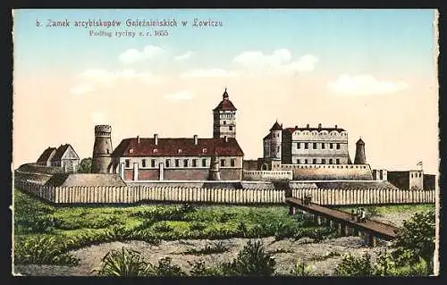AK Lowicz, Zamek arcybiskupów Gnieznienskich w Lowiczu