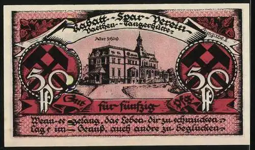 Notgeld Vaethen-Tangerhütte 1921, 50 Pf, Rabatt-Spar-Verein, Stahlgiesser & Schloss