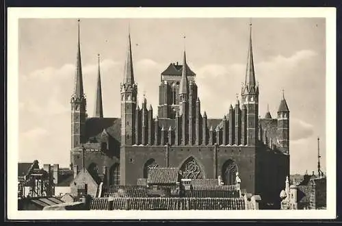AK Danzig / Gdansk, St. Marienkirche