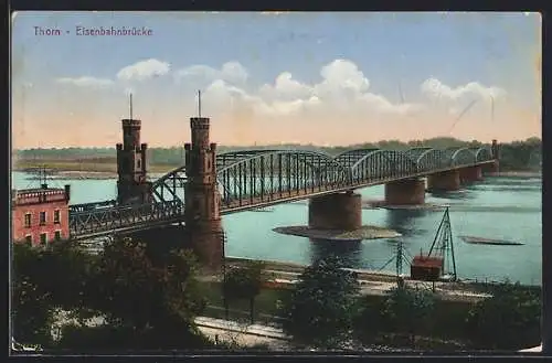 AK Thorn, Ansicht der Eisenbahnbrücke