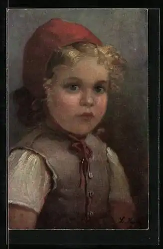 Künstler-AK Theo Stroefer Nr. 1133: Mädchen mit Mütze