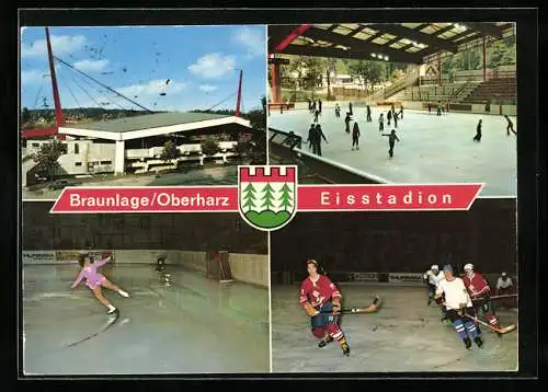 AK Braunlage /Oberharz, Eisstadion, Innenansichten