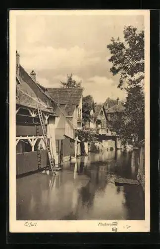 AK Erfurt, Ansicht am Fischersand