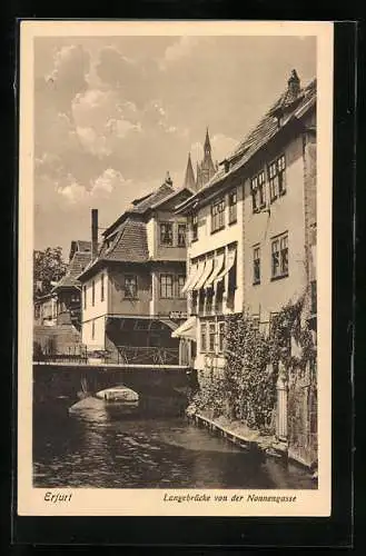 AK Erfurt, Langebrücke am Kanal