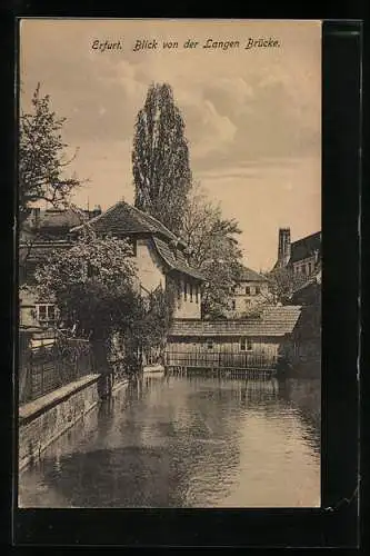 AK Erfurt, Blick von der Langen Brücke