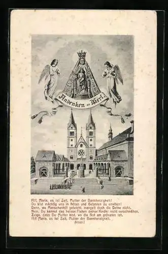 AK Werl, Wallfahrtskirche mit Madonna