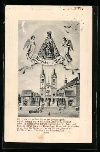AK Werl, Wallfahrtskirche und Madonna