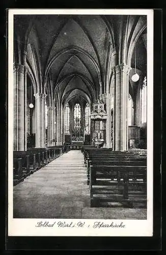 AK Werl i. W., Inneres der Pfarrkirche