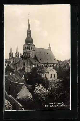 AK Werl /Soest, Blick auf die Pfarrkirche