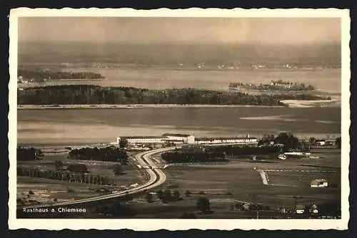 AK Bernau /Chiemsee, Blick auf Rasthaus