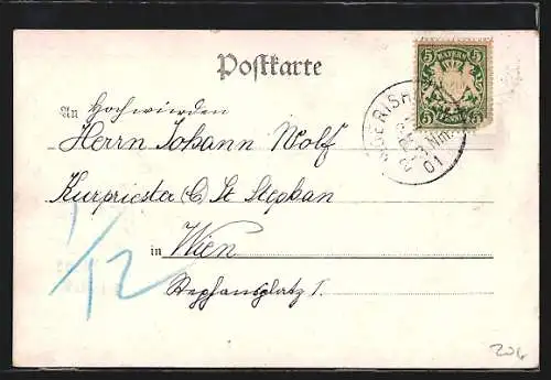 AK Wörishofen, Totalansicht über die Dächer der Stadt