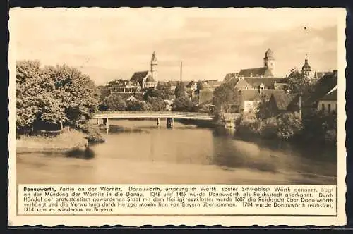 AK Donauwörth, Partie an der Wörnitz