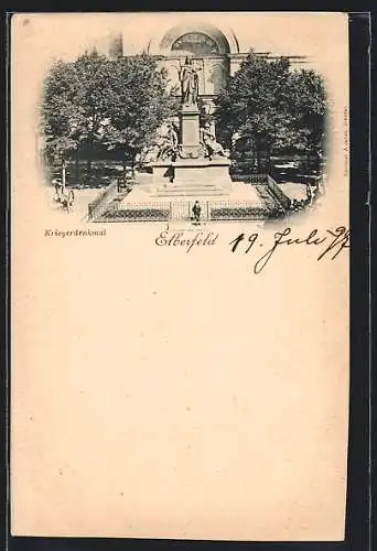 AK Elberfeld, Blick auf das Kriegerdenkmal