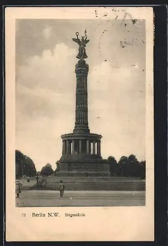 AK Berlin-Tiergarten, Blick auf die Siegessäule