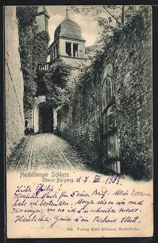 AK Heidelberg, Schloss, Oberer Burgweg