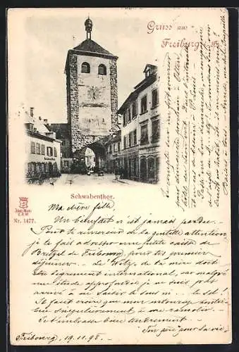 AK Freiburg i. Br., Geschäfte am Schwabenthor