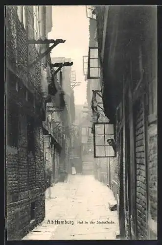 AK Alt-Hamburg, Hof in der Steinstrasse