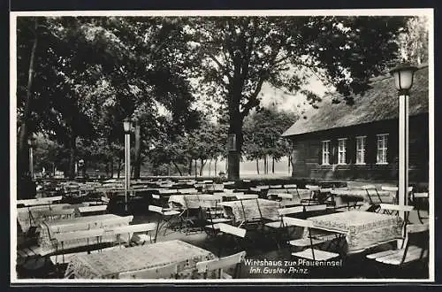 AK Berlin-Wannsee, Wirtshaus zur Pfaueninsel, Inhaber Gustav Prinz