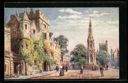 Künstler-AK Raphael Tuck & Sons Nr. 7644: Oxford, The Martyr`s Memorial & Balliol College