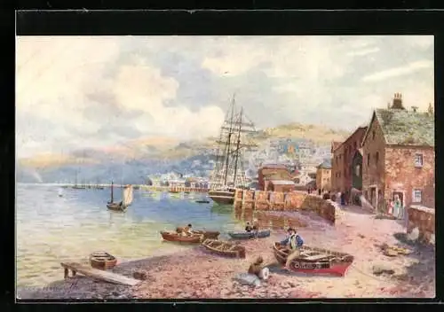 Künstler-AK Raphael Tuck & Sons Nr. 7371: Teignmouth, Küstenpartie