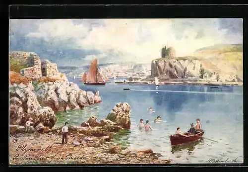 Künstler-AK Raphael Tuck & Sons Nr. 7506: Plymouth, Batten Point from Tinside