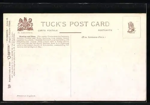 Künstler-AK Raphael Tuck & Sons Nr. 7506: Plymouth, Newton and Noss