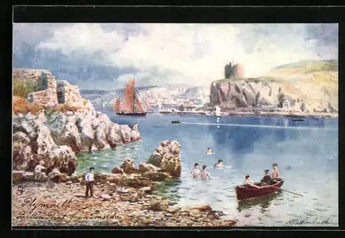 Künstler-AK Raphael Tuck & Sons Nr. 7506: Plymouth, Batten Point from Tinside