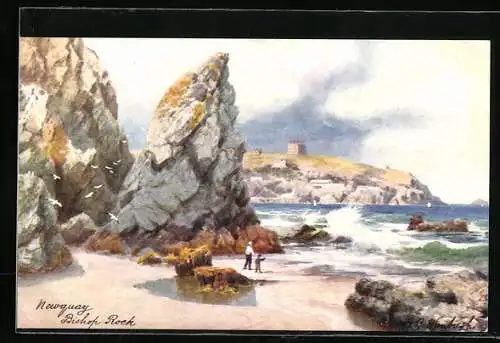 Künstler-AK Raphael Tuck & Sons Nr. 7462: Newquay, Bishop Rock