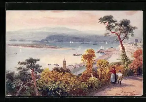 Künstler-AK Raphael Tuck & Sons Nr. 7369: Exmouth, View from the Beacon