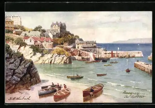 Künstler-AK Raphael Tuck & Sons Nr. 7462: Newquay, The Harbour