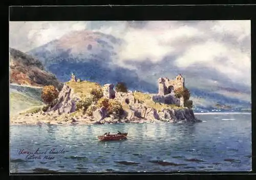 Künstler-AK Raphael Tuck & Sons Nr. 7685: Loch Ness, Urquhart Castle