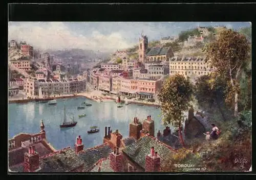 Künstler-AK Raphael Tuck & Sons Nr. 7979: Torquai, View from Vane Hill