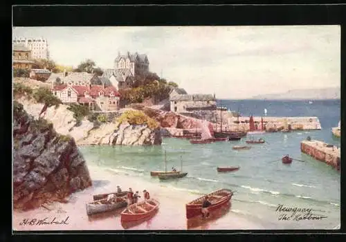 Künstler-AK Raphael Tuck & Sons Nr. 7462: Newquay, The Harbour